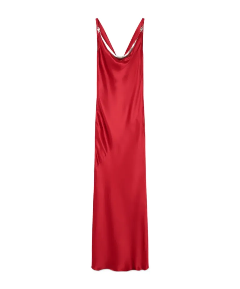 Versace Medusa-Plaque Layered Maxi Dress
