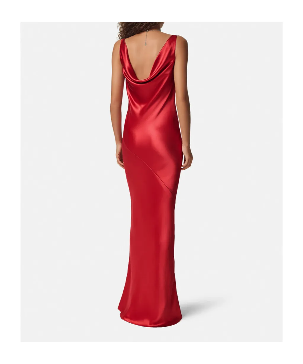 Versace Medusa-Plaque Layered Maxi Dress