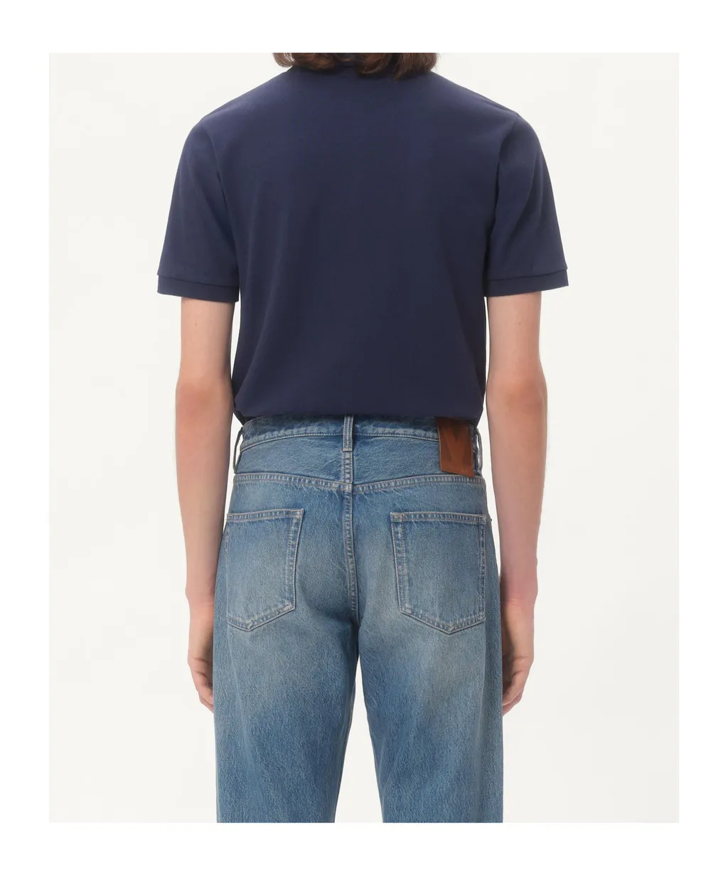 Valentino Logo Embroidered Short-Sleeve Polo Shirt
