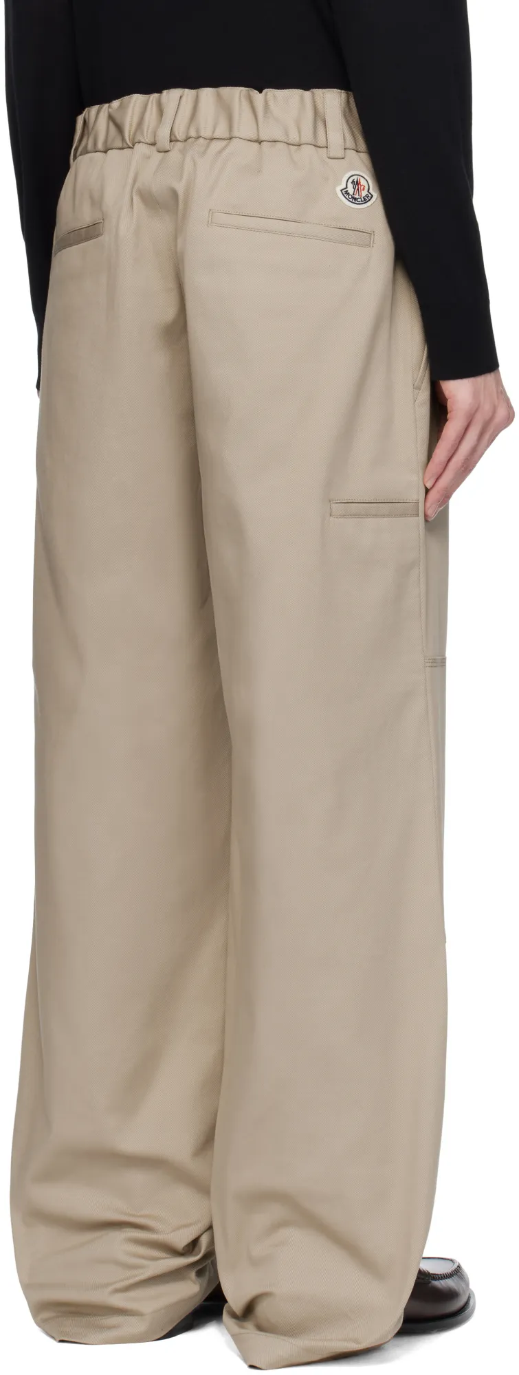 Moncler Logo Patch Straight-Leg Pants