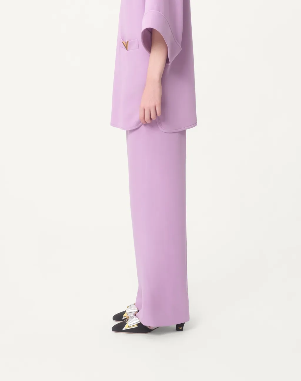 Valentino High Waist Straight Leg Trousers