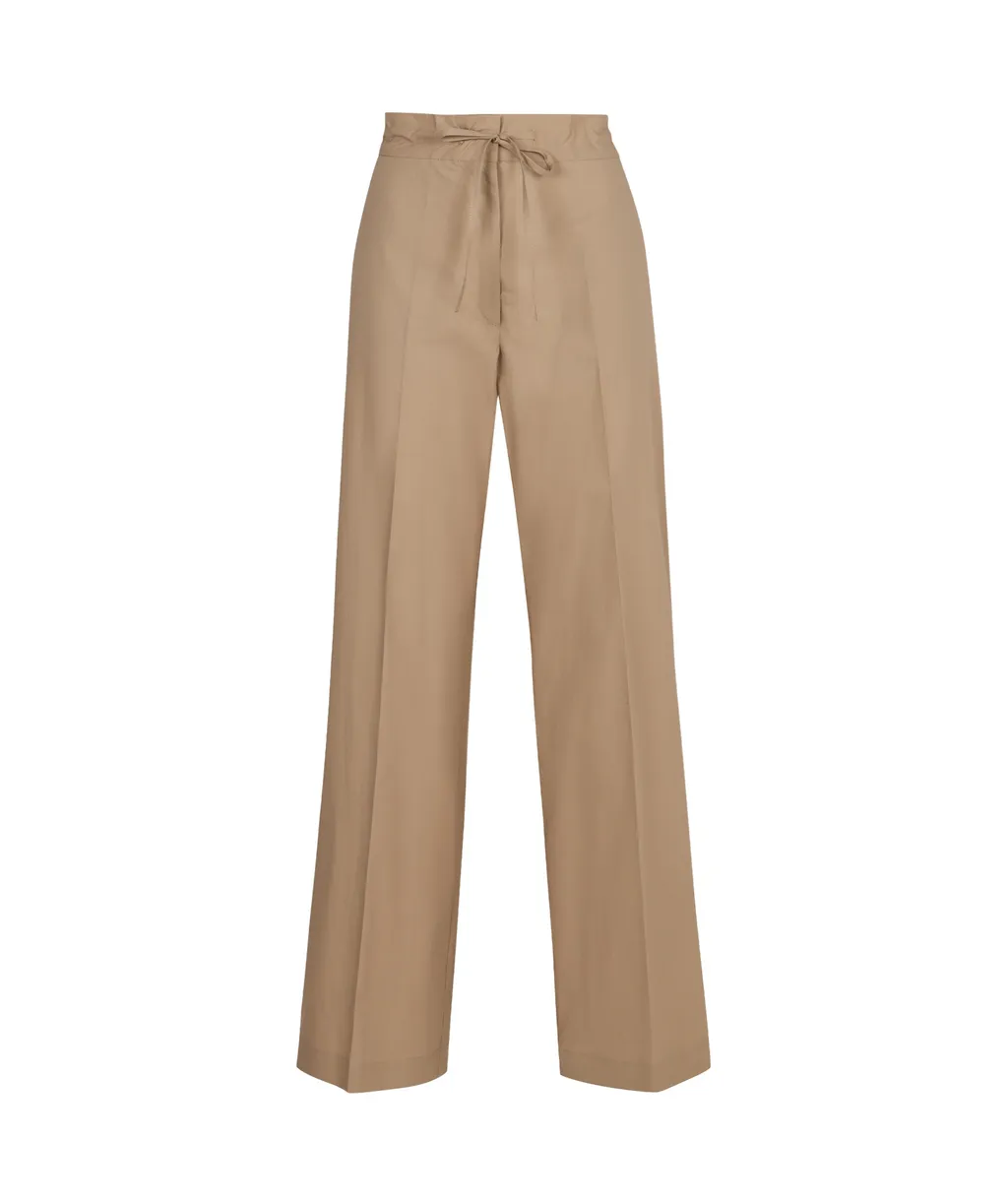 P.A.R.O.S.H. Tied Waist Straight-Leg Trousers