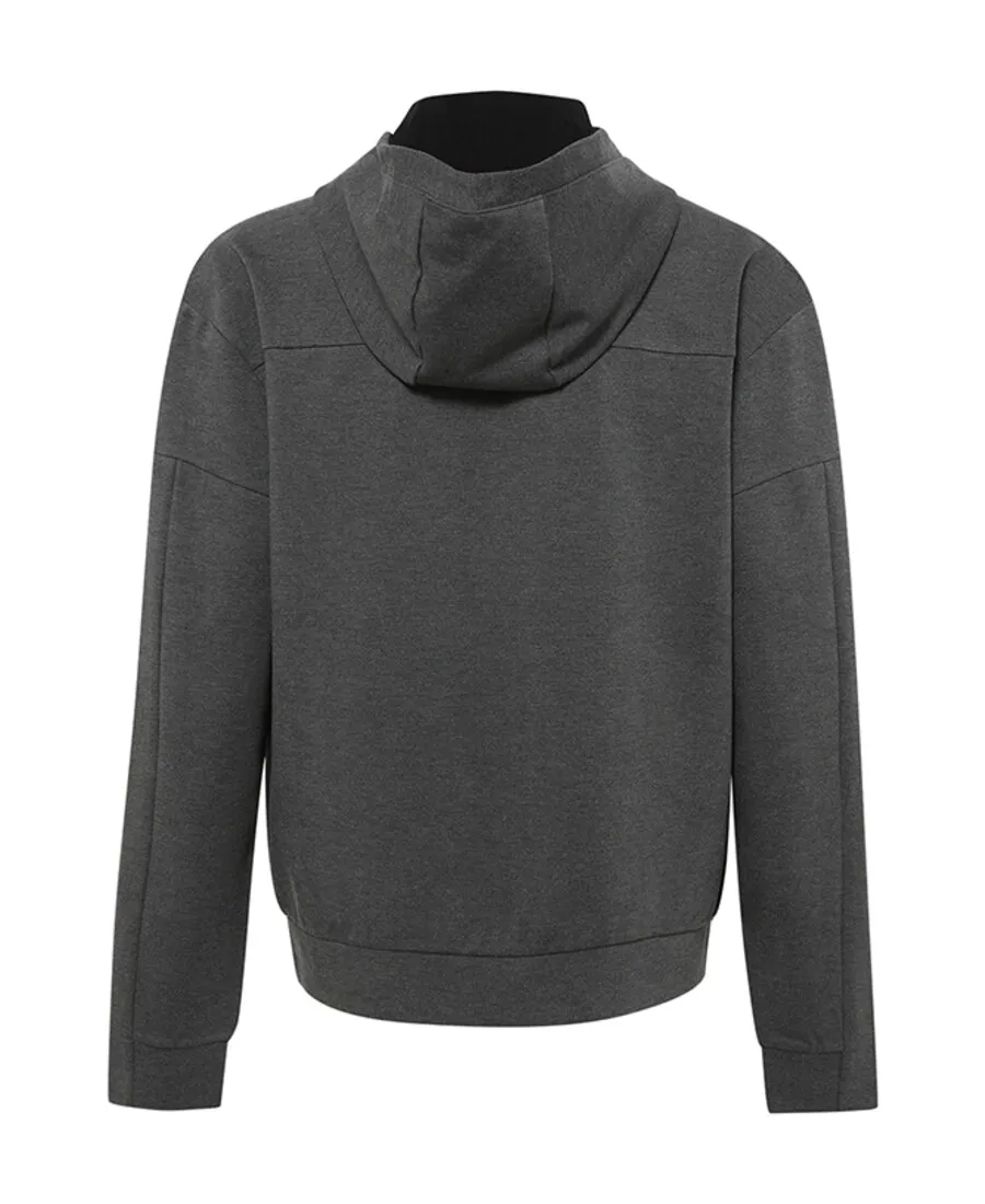 Dark Gray Zipper Hooded Casual Jacket