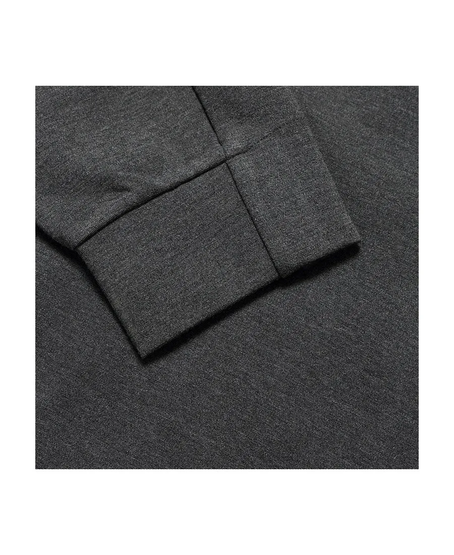 Dark Gray Zipper Hooded Casual Jacket