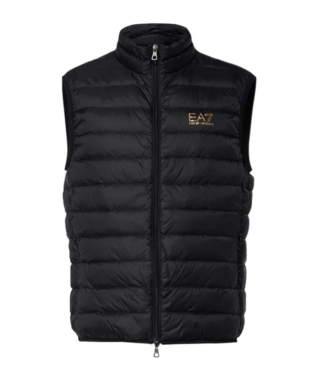 Ea7 Emporio Armani Logo Printed Quilted Padded Gilet