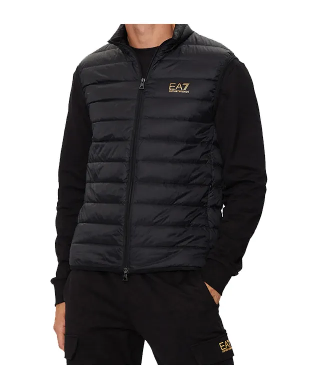 Ea7 Emporio Armani Logo Printed Quilted Padded Gilet