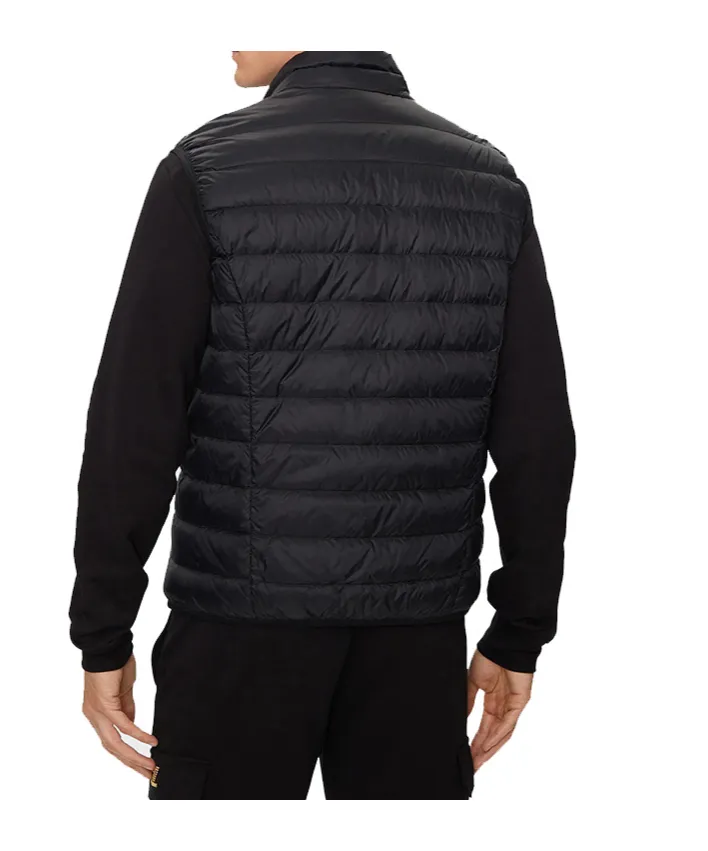 Ea7 Emporio Armani Logo Printed Quilted Padded Gilet