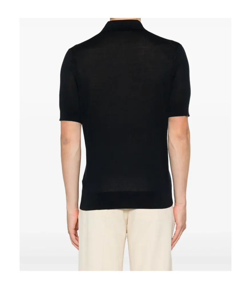 Brunello Cucinelli Short-Sleeved Fine-Knit Polo Shirt
