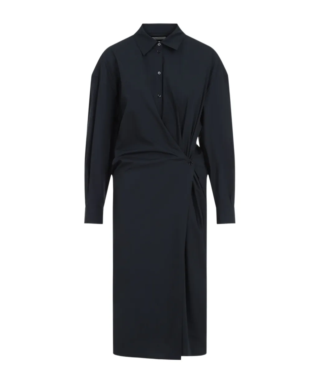 Lemaire Long Sleeved Twisted Midi Dress
