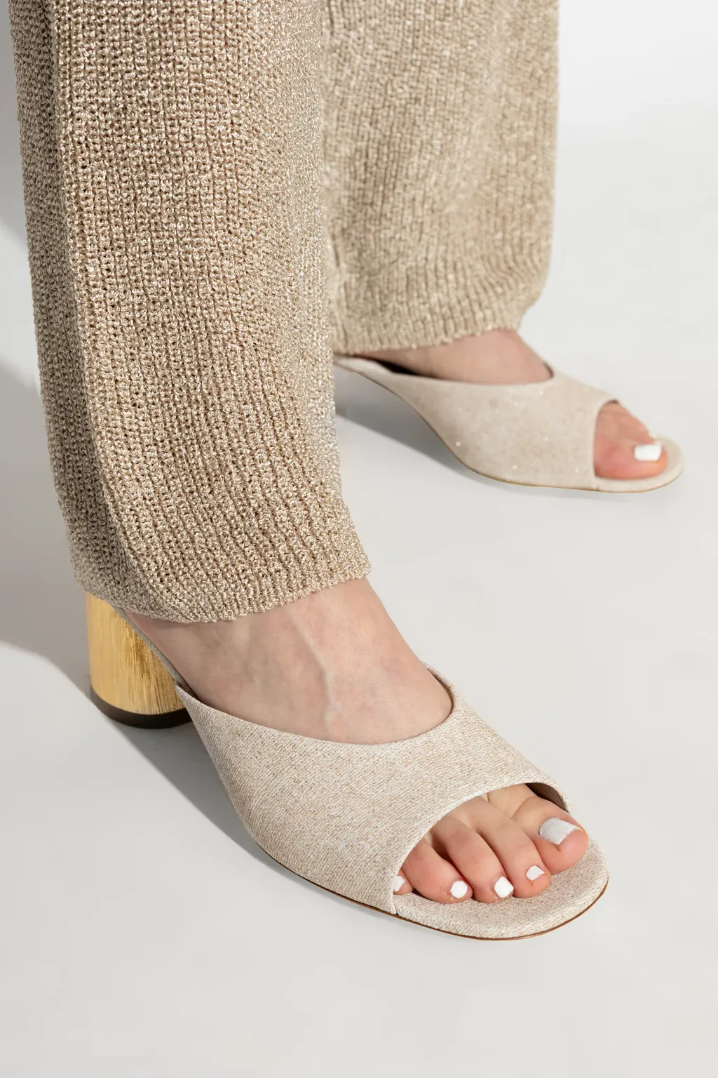 Casadei Cleo Opera Bellagio Block Heel Sandals