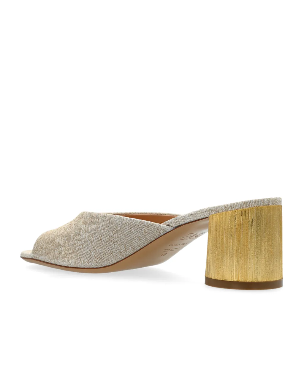 Casadei Cleo Opera Bellagio Block Heel Sandals