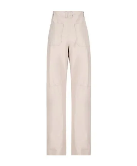 Brunello Cucinelli Straight Leg Leather Trousers