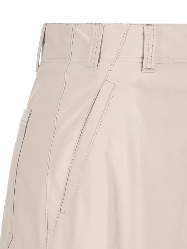 Brunello Cucinelli Straight Leg Leather Trousers
