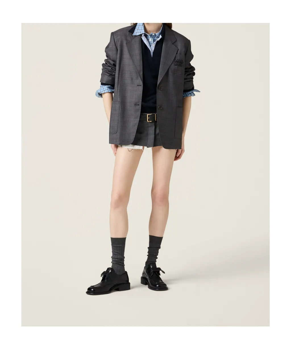 Prince Of Wales Checked Wool Jacket
