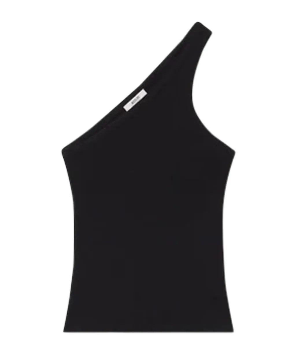 Agolde One-Shoulder Ribbed Tank Top