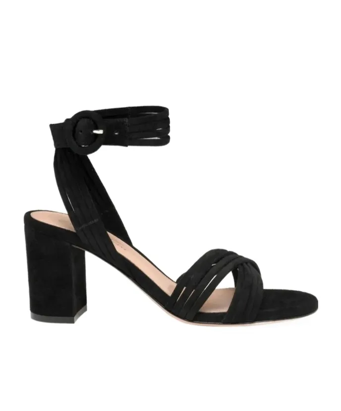 Round-Toe High-Heeled Sandals