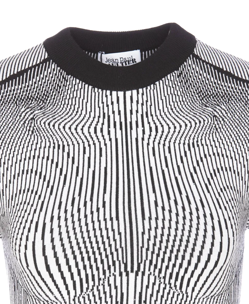 Jean Paul Gaultier The Short Morphing Pinstripes Jacquard Dress