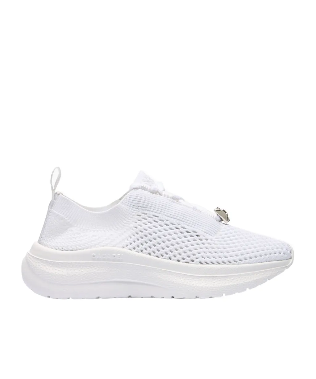 Casadei Mia Knitted Lace-Up Sneakers