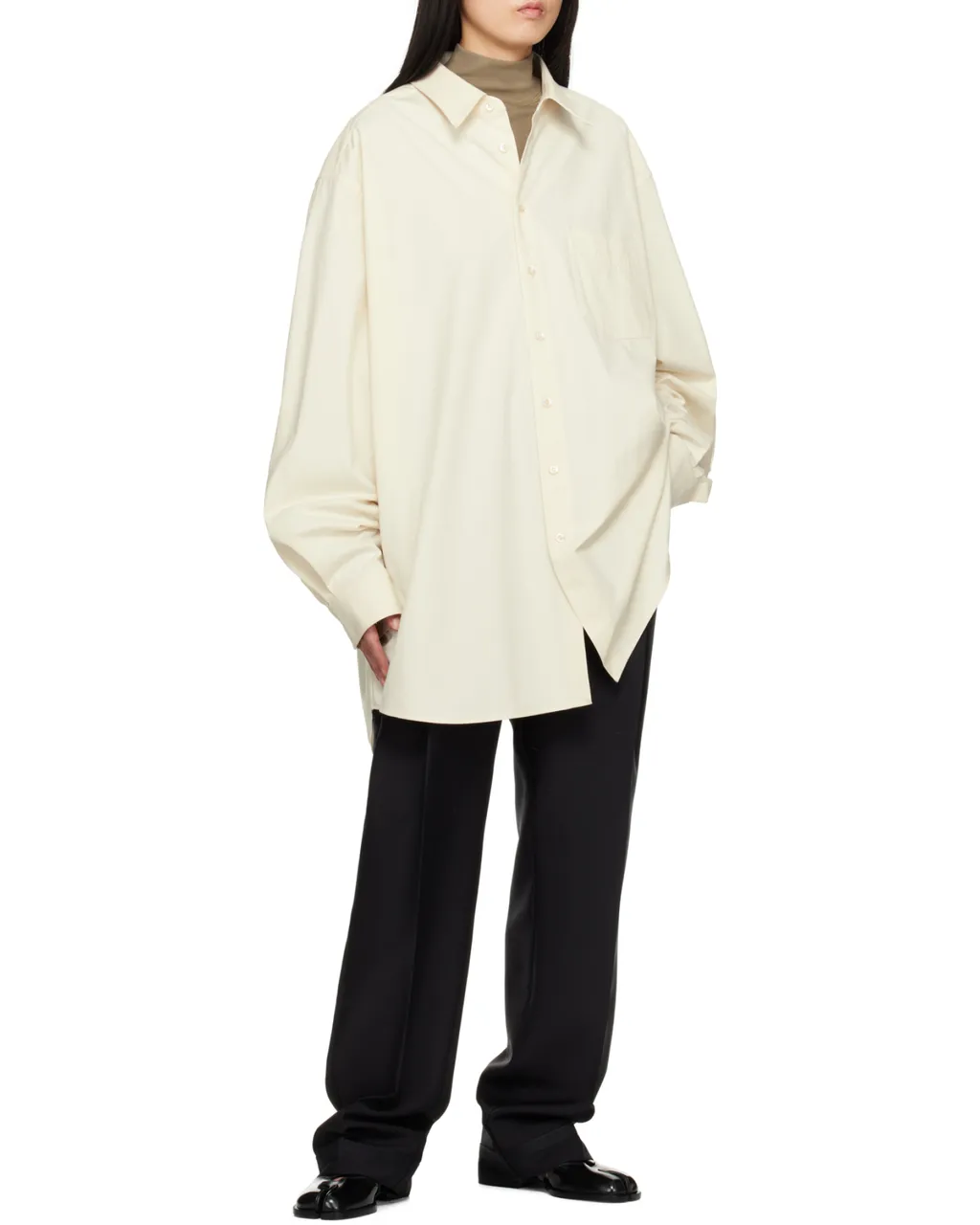 Maison Margiela Oversized Curved Hem Shirt
