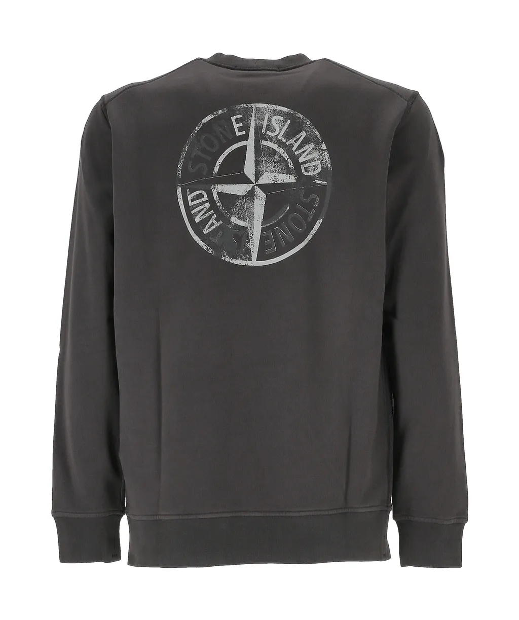 Stone Island Logo-Printed Crewneck Sweatshirt