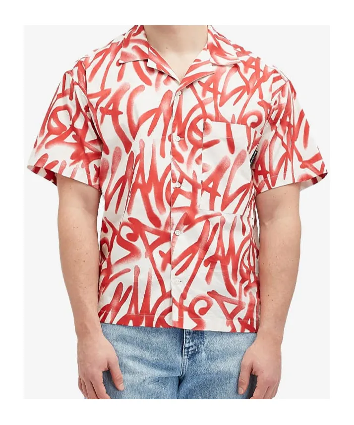 Palm Angels Graffiti-Detailed Short-Sleeved T-Shirt