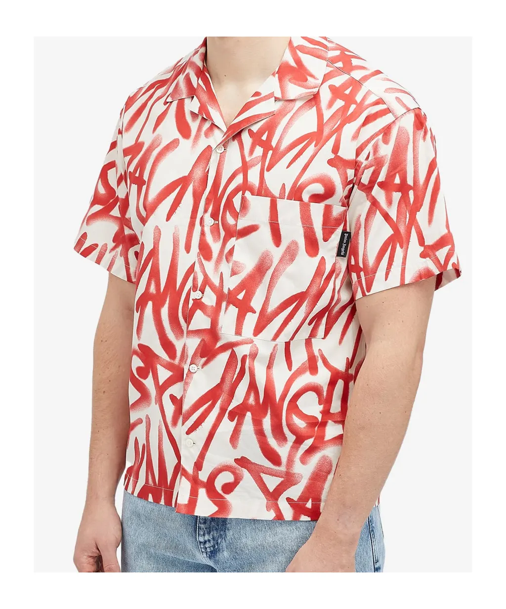 Palm Angels Graffiti-Detailed Short-Sleeved T-Shirt