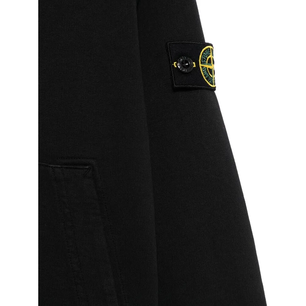 Stone Island Junior Logo-Patch Zipped Hoodie