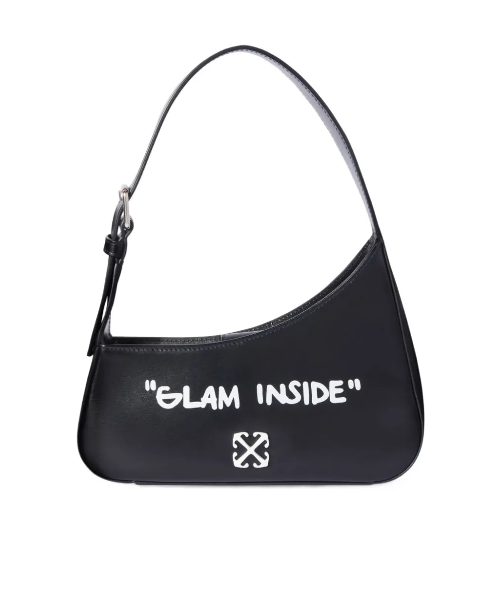 Off-White Jitney Quote Logo Plaque Shoulder Bag