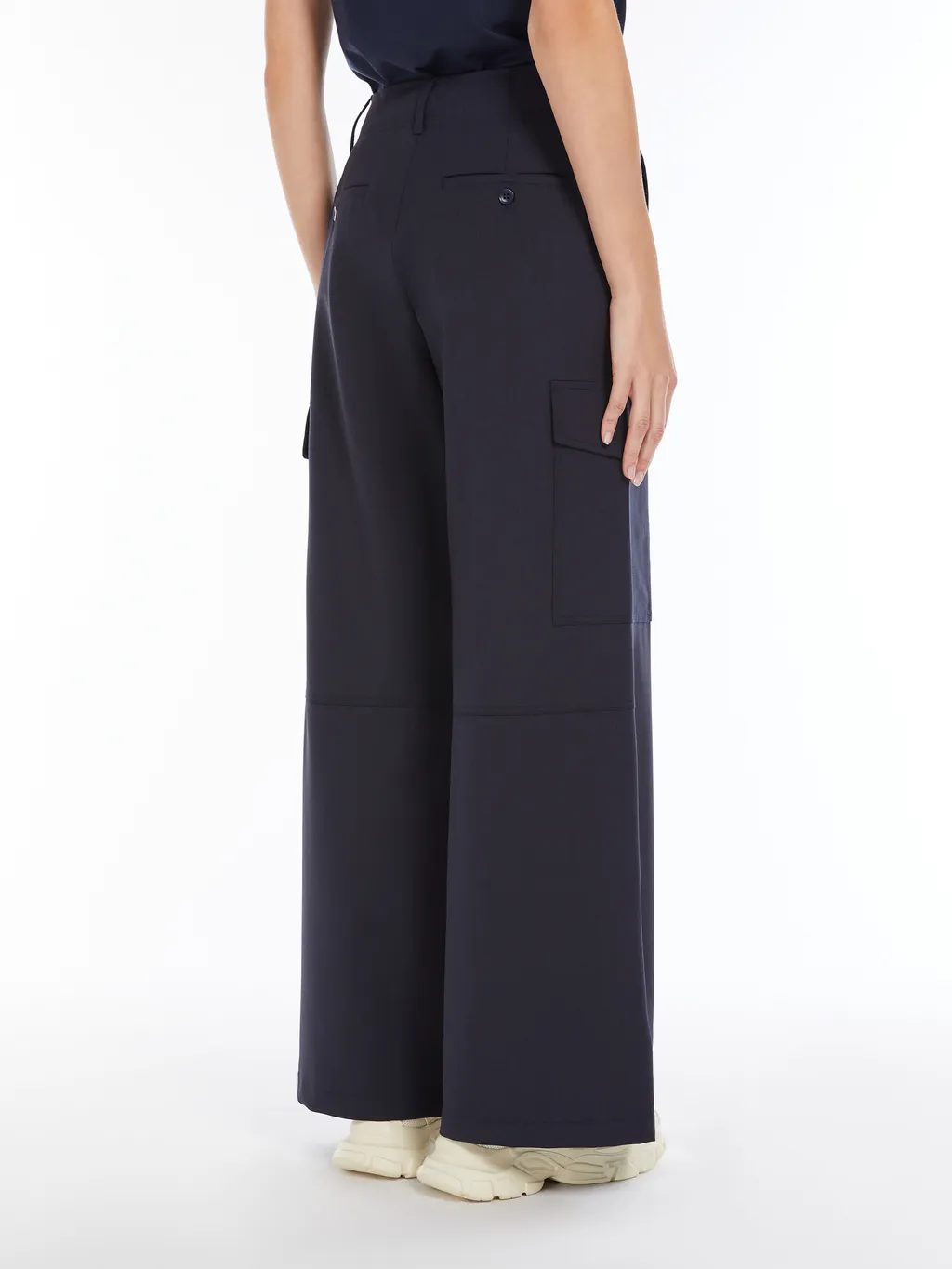 Wool-Blend Cargo Trousers