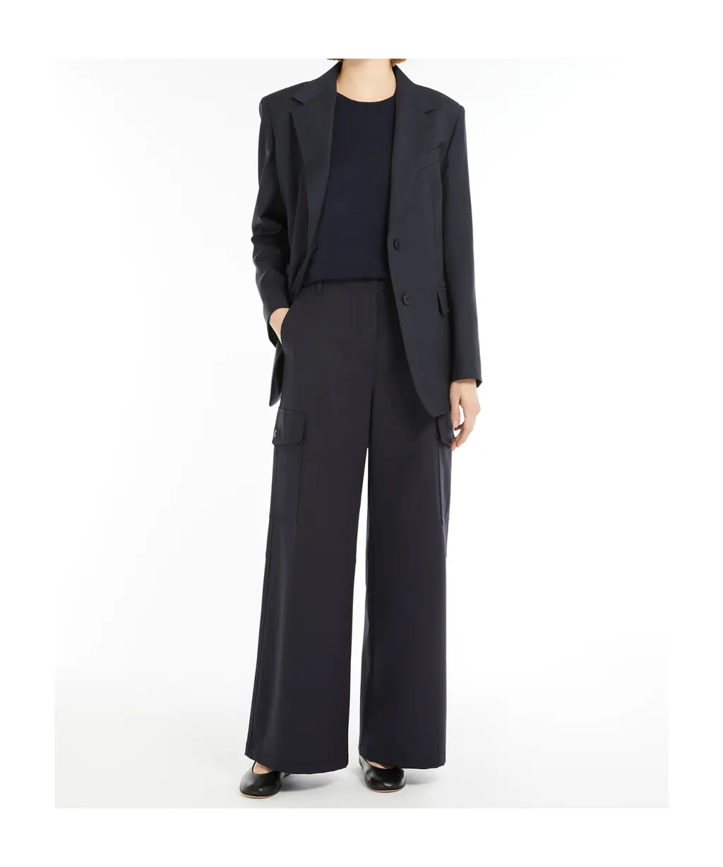 Wool-Blend Cargo Trousers