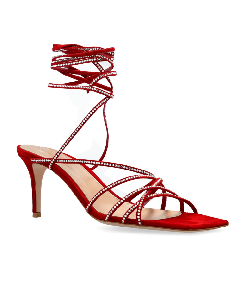 Gianvito Rossi Embellished Tied Fastened Sandals
