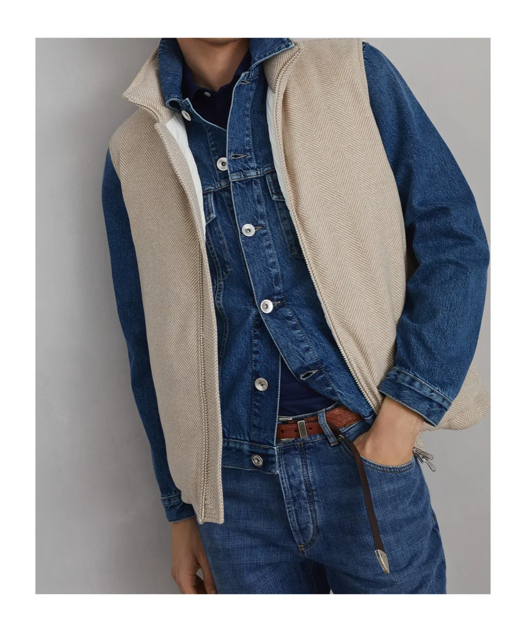 Herringbone Down Gilet