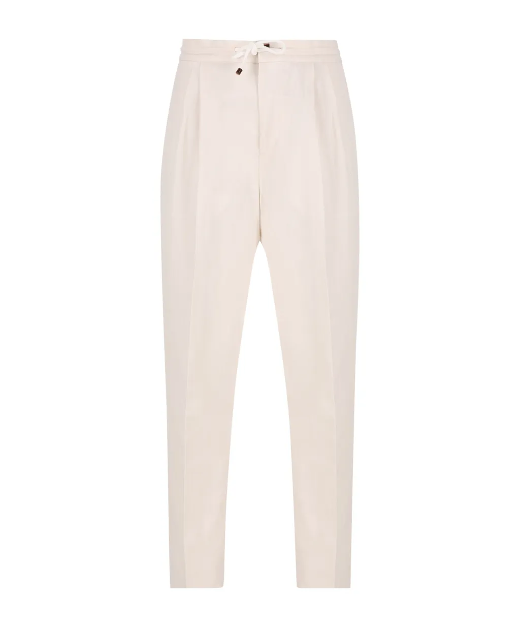 Brunello Cucinelli Drawstring Tapered Leg Trousers
