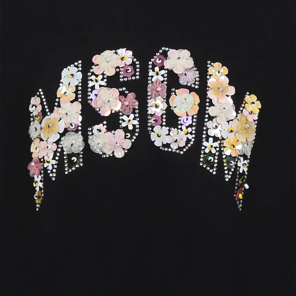 Msgm Kids Logo-Printed Round Neck T-Shirt