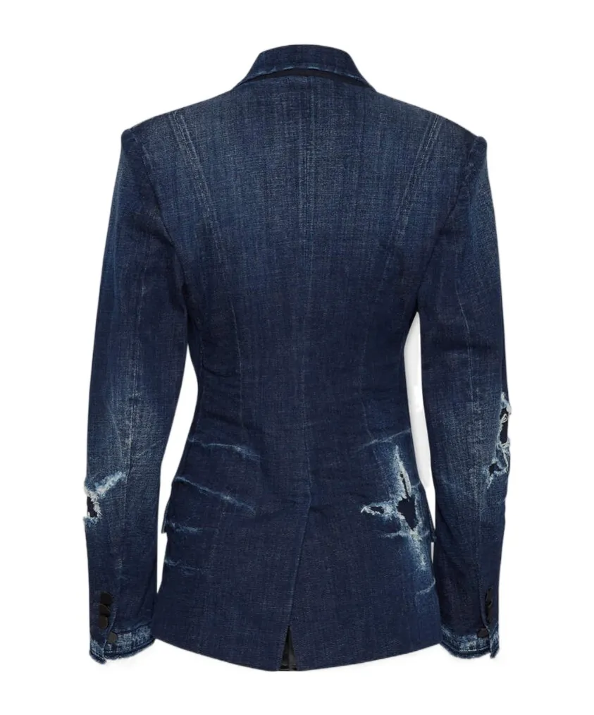 Dsquared2 Distressed Denim Blazer