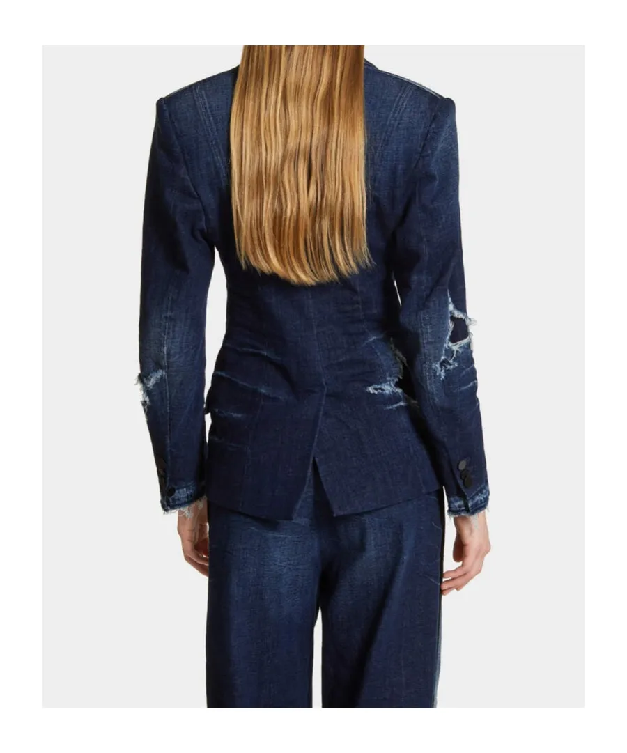 Dsquared2 Distressed Denim Blazer