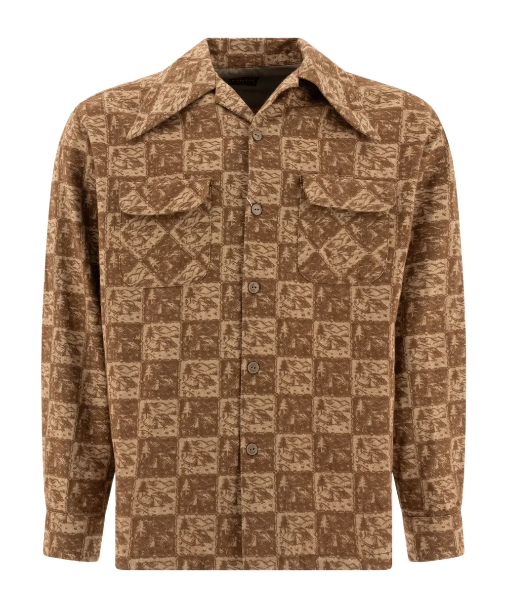 Checkerboard-Pattern Jacket