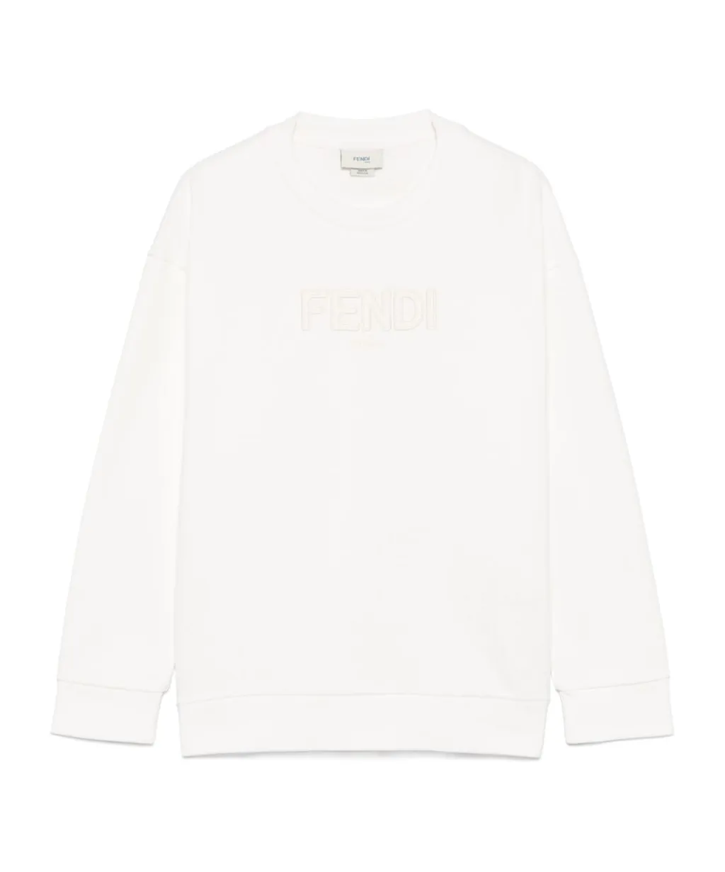 Fendi Kids Logo Embroidered Sweatshirt