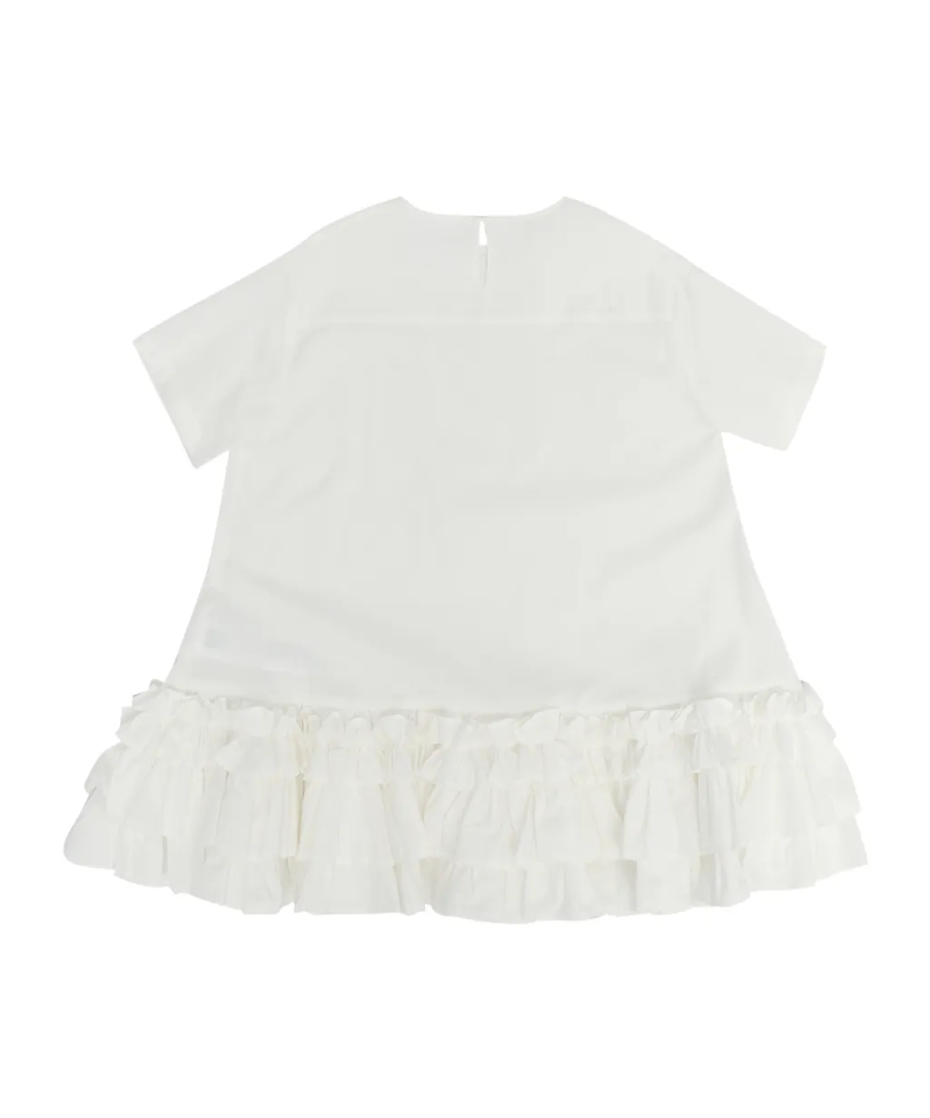 Douuod Kids Crewneck Ruffled Dress