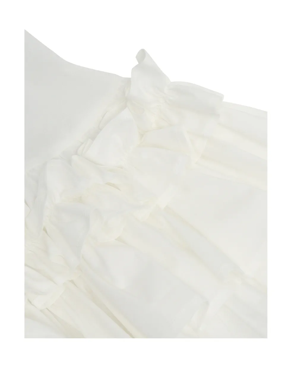 Douuod Kids Crewneck Ruffled Dress