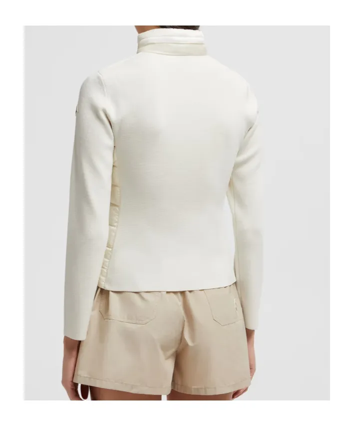 Moncler Logo Patch Padded Zip-Up Cardigan