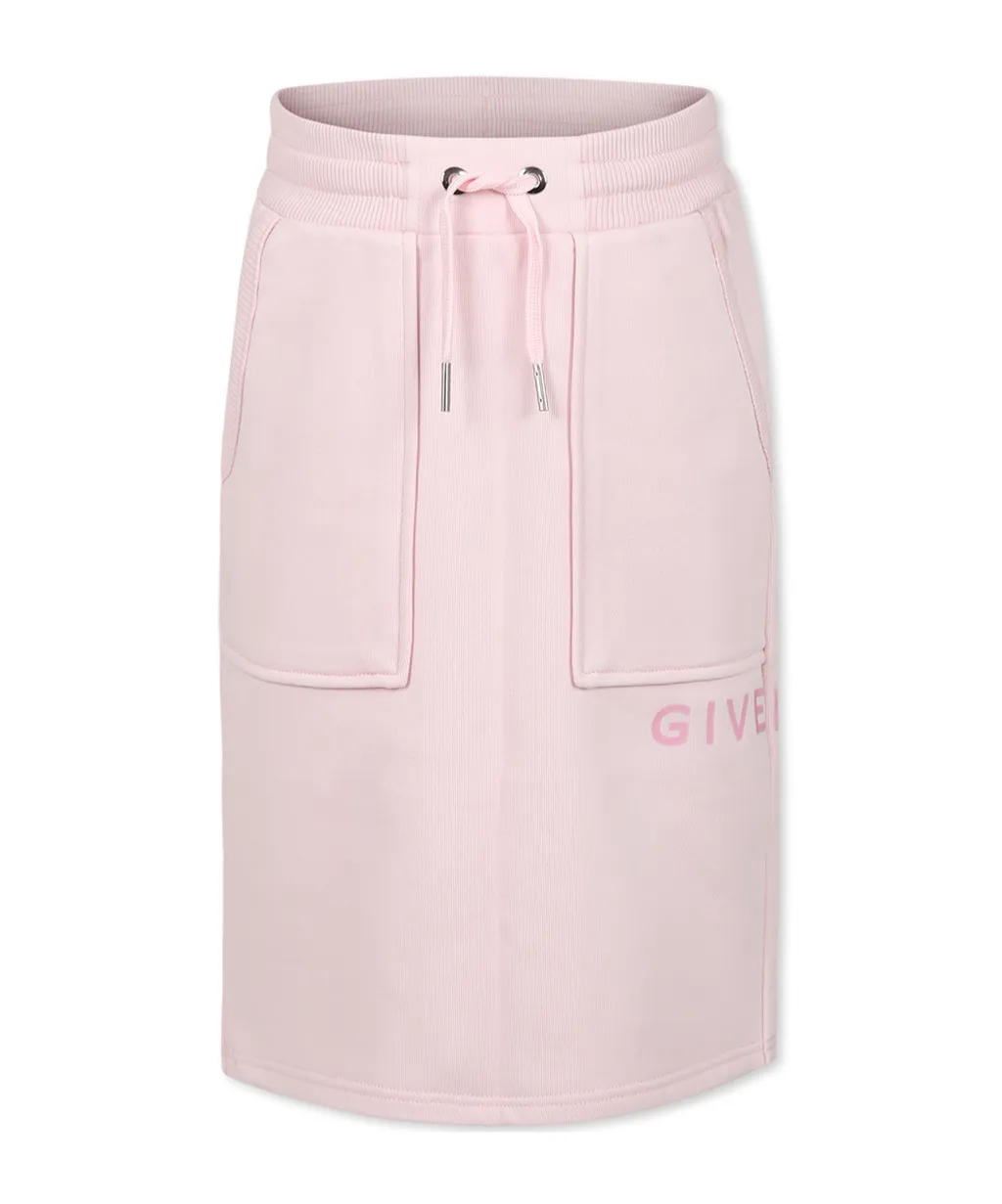 Givenchy Kids Logo-Print Drawstring Skirt