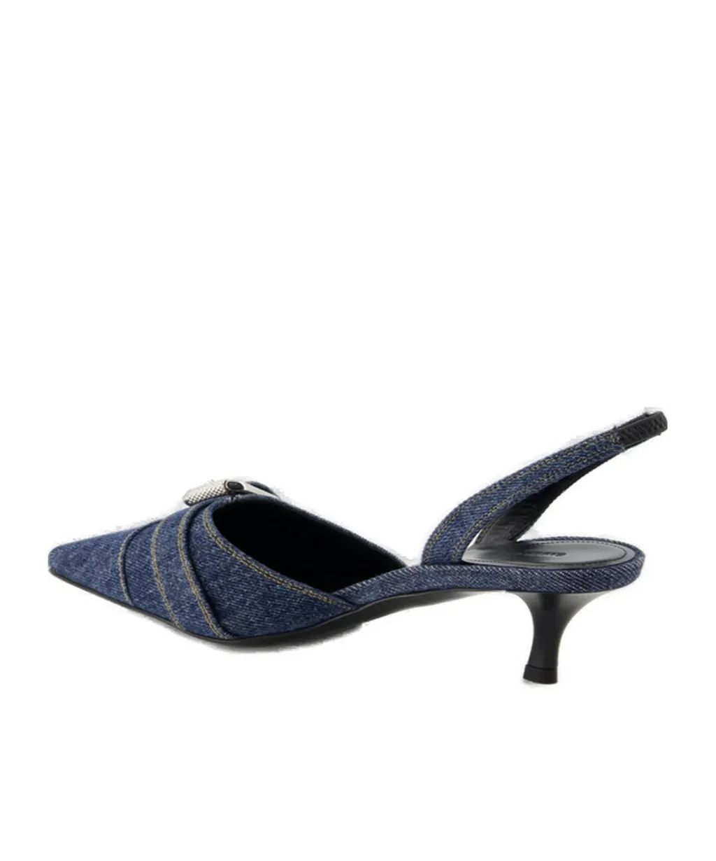 Givenchy Voyou Slingback Denim Pumps