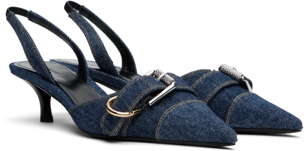 Givenchy Voyou Slingback Denim Pumps