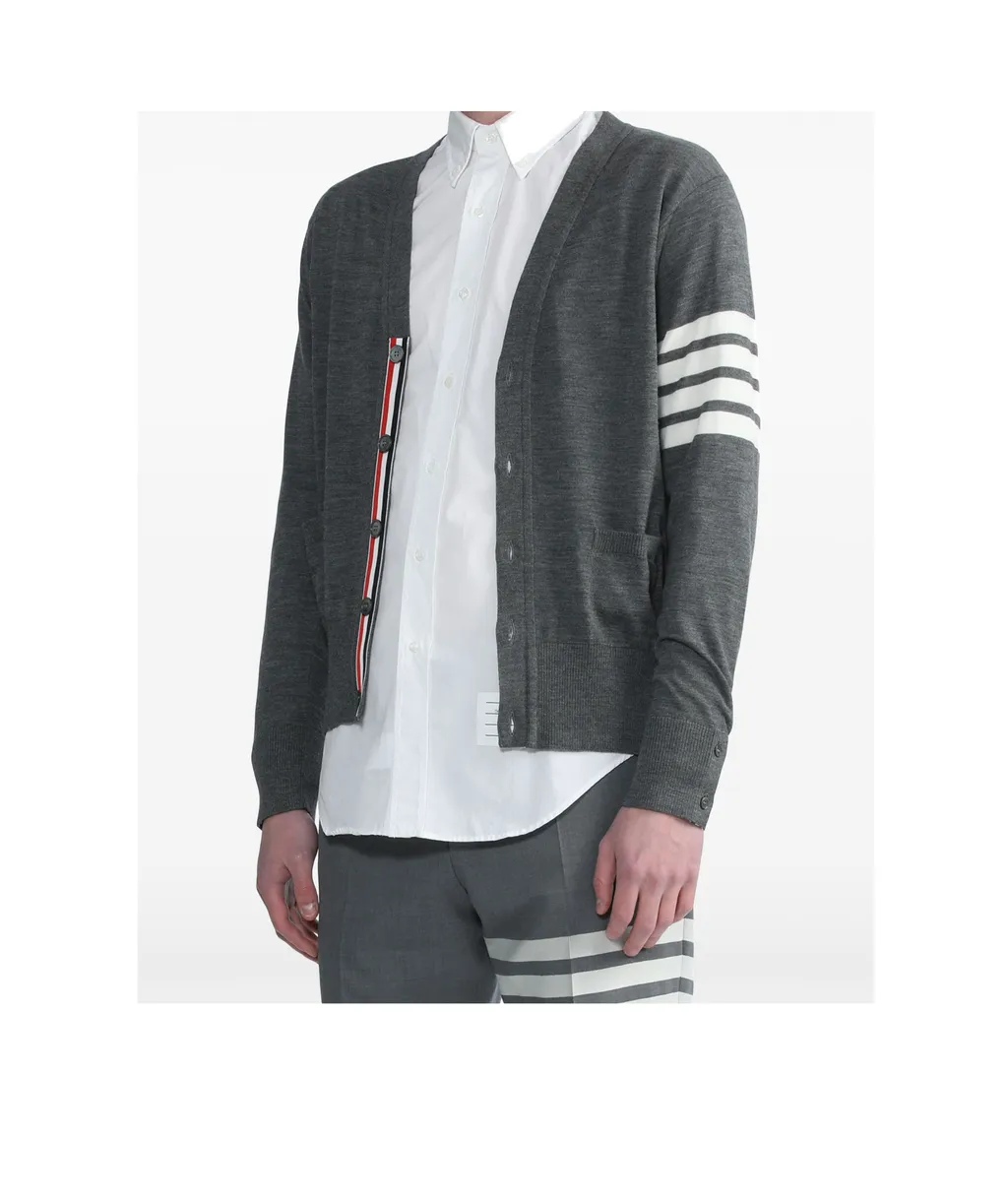 V-Neck Long-Sleeved Cardigan