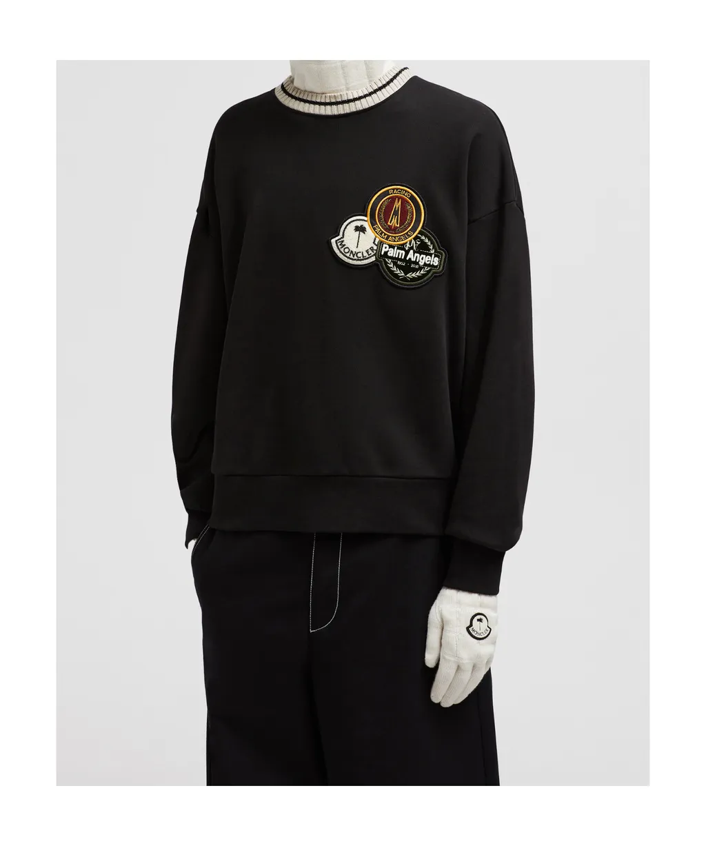 Moncler X Palm Angels Logo Patch Crewneck Sweatshirt