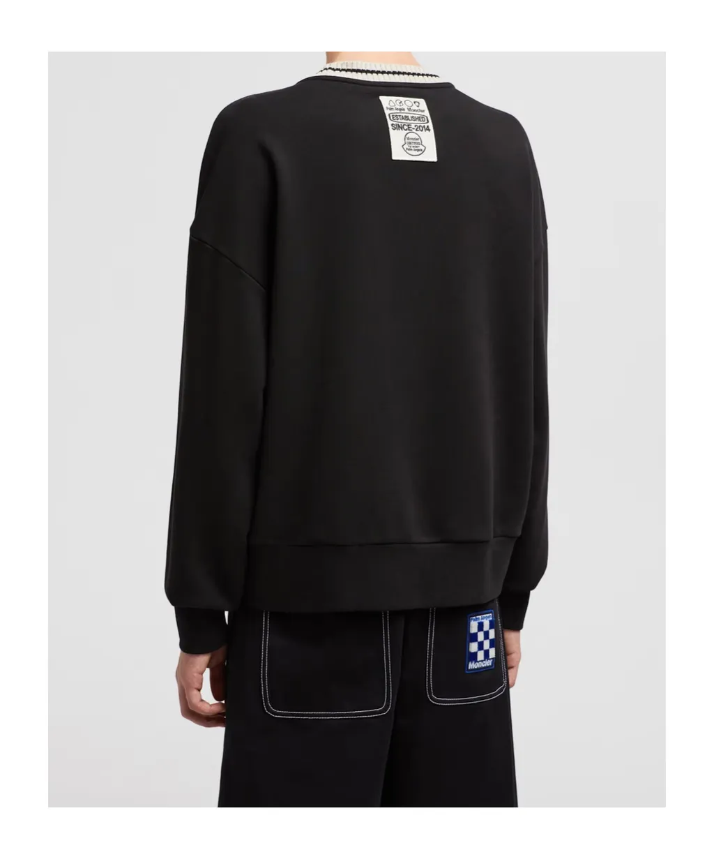 Moncler X Palm Angels Logo Patch Crewneck Sweatshirt