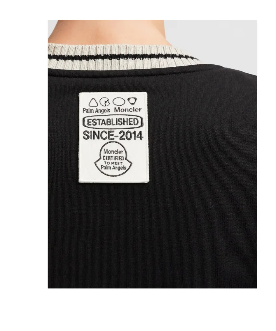 Moncler X Palm Angels Logo Patch Crewneck Sweatshirt