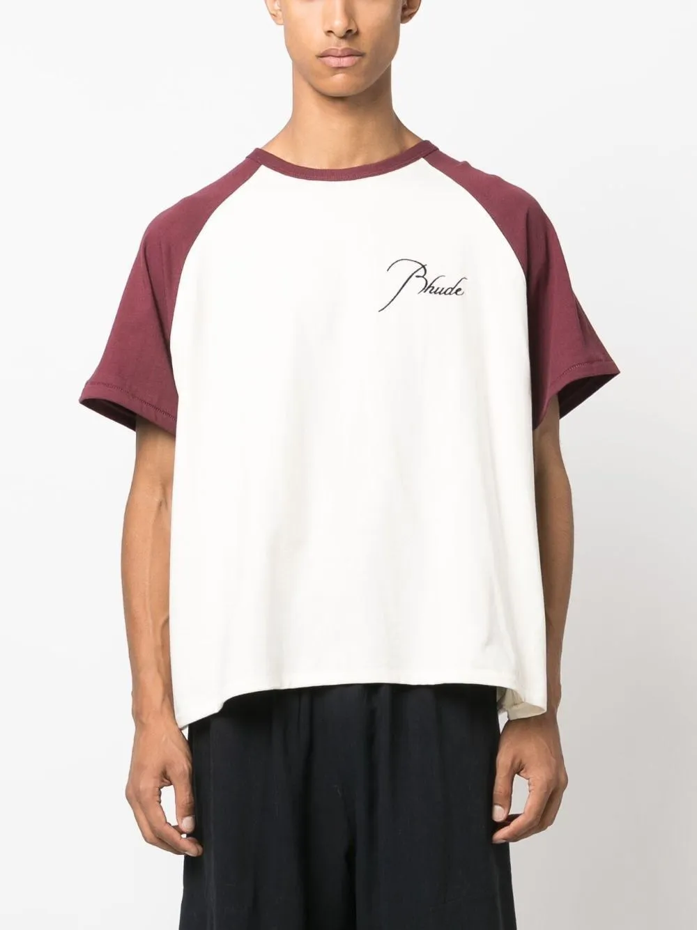 Open-Necked Black Shirt