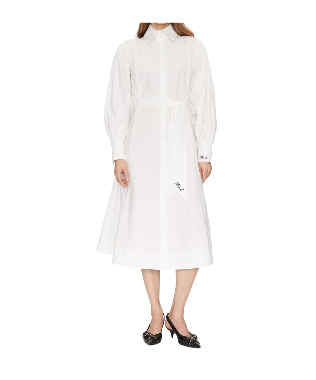 Poplin Midi Dress